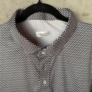 Collars & Co. Black and White Checkered Men's Dress Shirt
